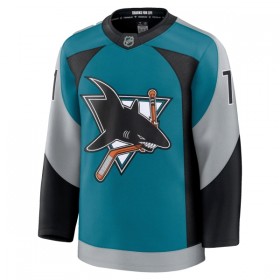 Miesten NHL San Jose Sharks Pelipaita 2025-26 Fanatics Premium Macklin Celebrini Alternate Teal